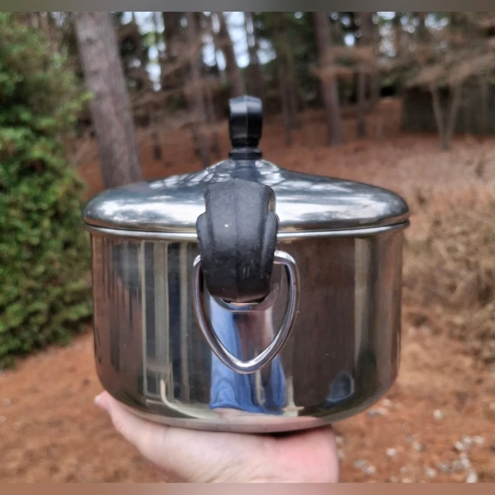 Vintage Farberware Stainless Steel Aluminum Clad 2 Quart Pot With Lid